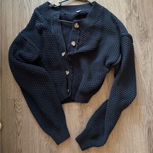 Madewell Navy Button Up Cardigan